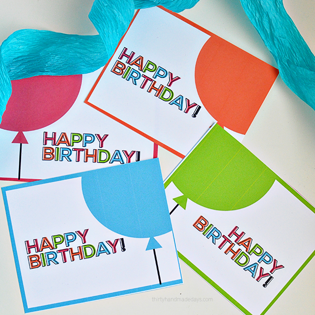 free happy birthday printable cards