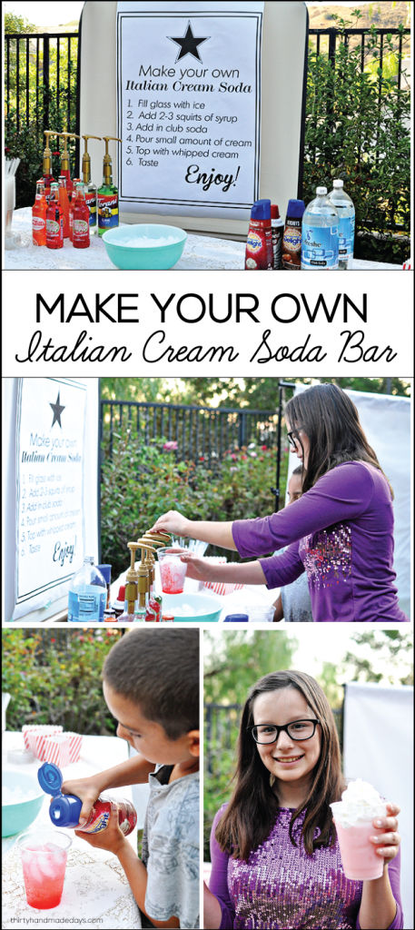 Make your own Italian Cream Soda Bar from Thirty Handmade Days