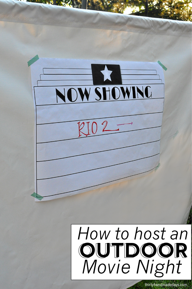 How to host an outdoor movie night from Thirty Handmade Days 