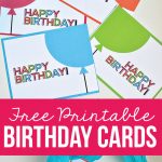 Printable Birthday Cards from Thirty Handmade Days