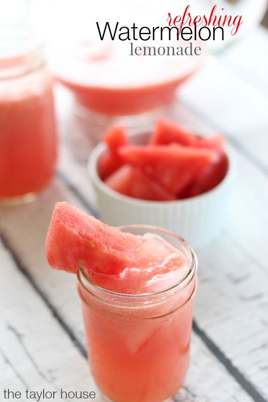 Delicious watermelon lemonade from Chrissy at the Taylor House