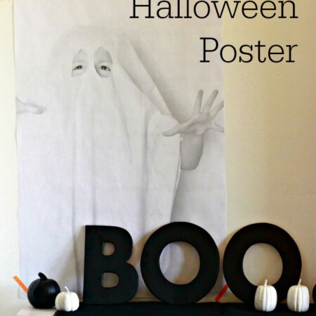 Giant Halloween Poster - learn how to make this easy Halloween decor