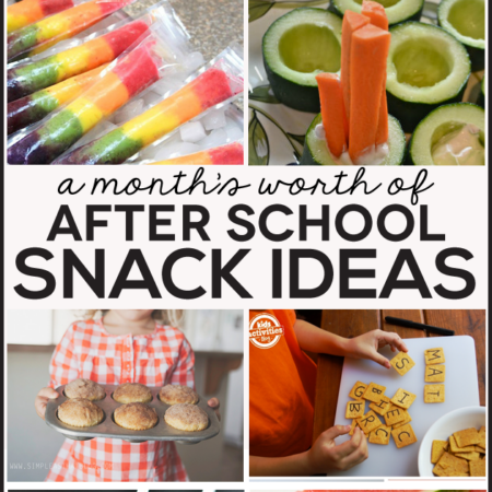 Over a month's worth of after school snack ideas from thiirtyhandmadedays.com