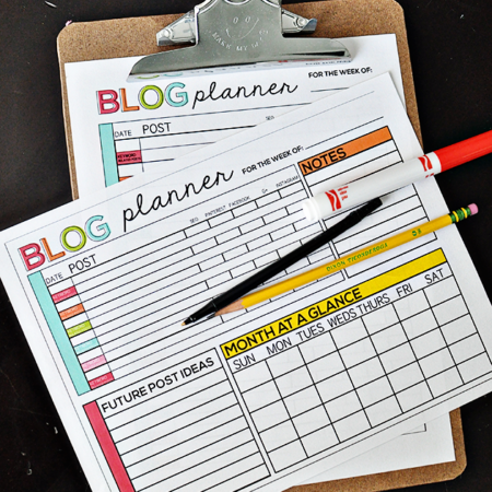 Printable Blog Planner and Excel sheet - help you get on track with your blog! from Thirty Handmade Days