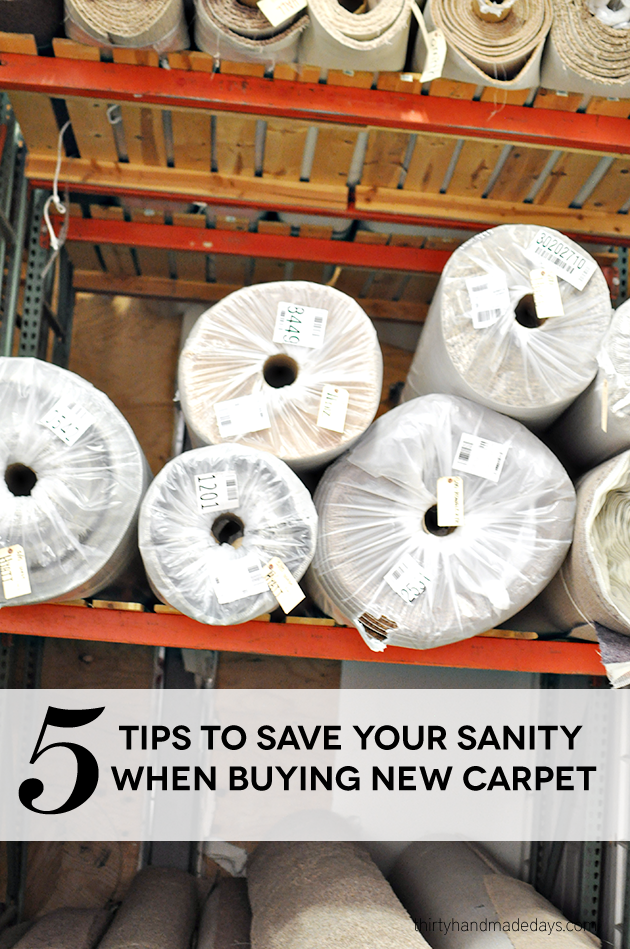 5 Tips to Save Your Sanity When Buying New Carpet  | Thirty Handmade Days