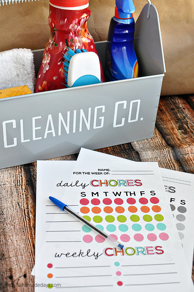 Thirty Handmade Days Chore Chart