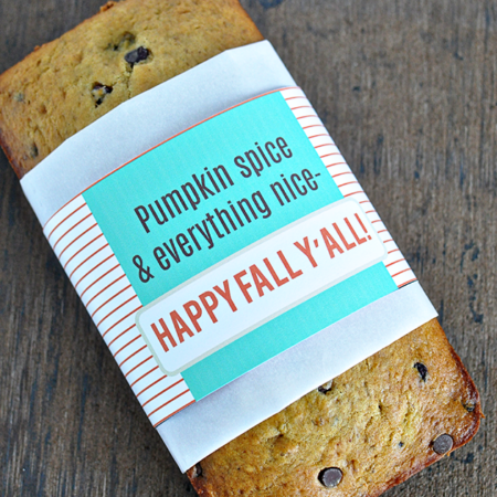 Printable Fall Bread Wrapper | Thirty Handmade Days