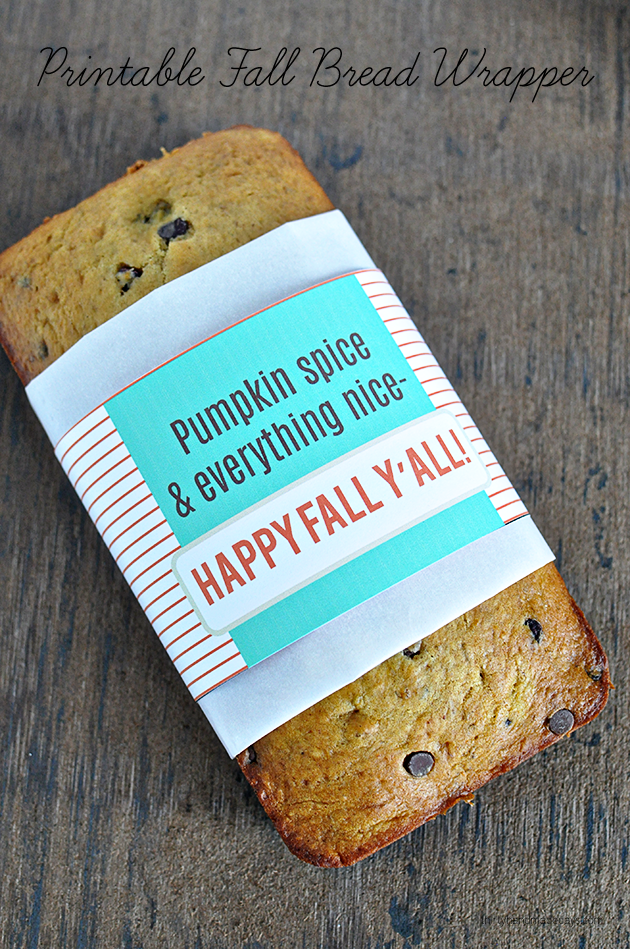 Printable Fall Bread Wrapper | Thirty Handmade Days