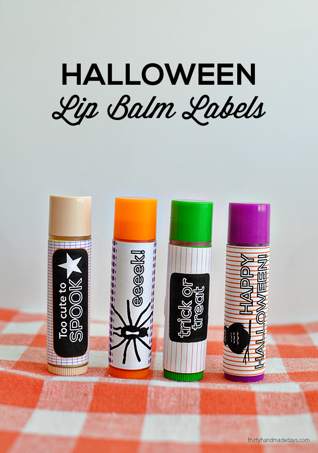 Printable Halloween Lip Balm Labels from www.thirtyhandmadedays.com