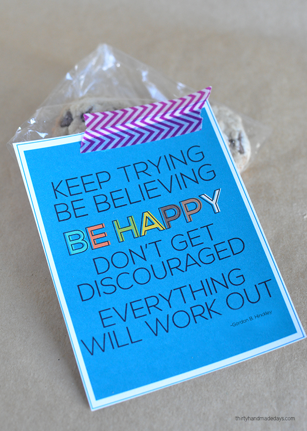 Encouraging quote print and card from Gordon B. Hinckley www.thirtyhandmadedays.com