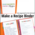 Get your kitchen organized! Make a family binder with printables from Thirty Handmade Days