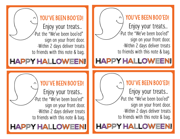 Fun "You've Been Boo'ed" Printable Halloween set from Thirty Handmade Days