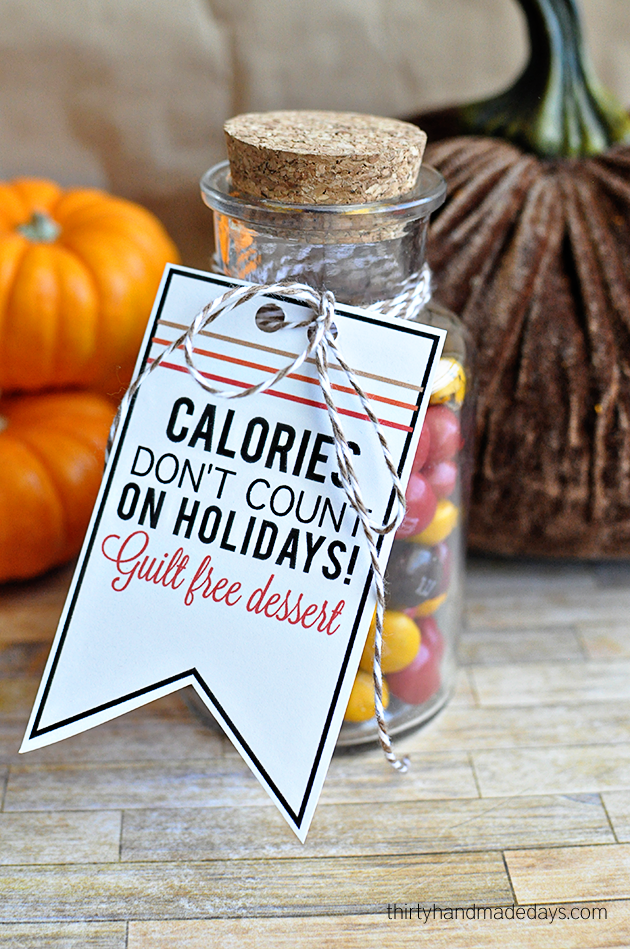 Calories don't count Treat Printable from www.thirtyhandmadedays.com