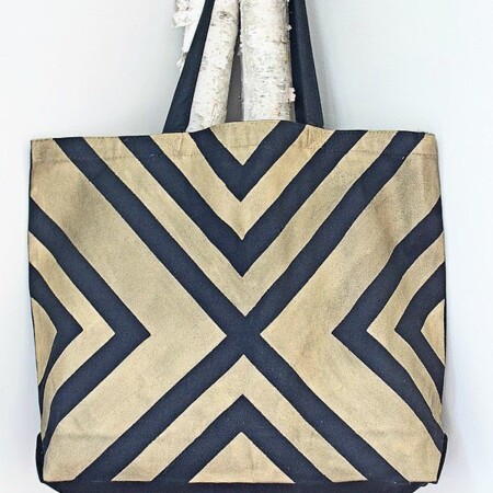 Graphic DIY Tote Bag featured at The Party Bunch