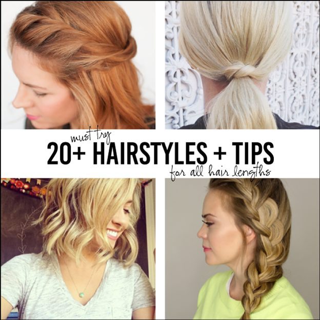 Over 20 Must Try Hairstyles for All Lengths of Hair - tips, tricks and easy ways to style your hair! thirtyhandmadedays.com