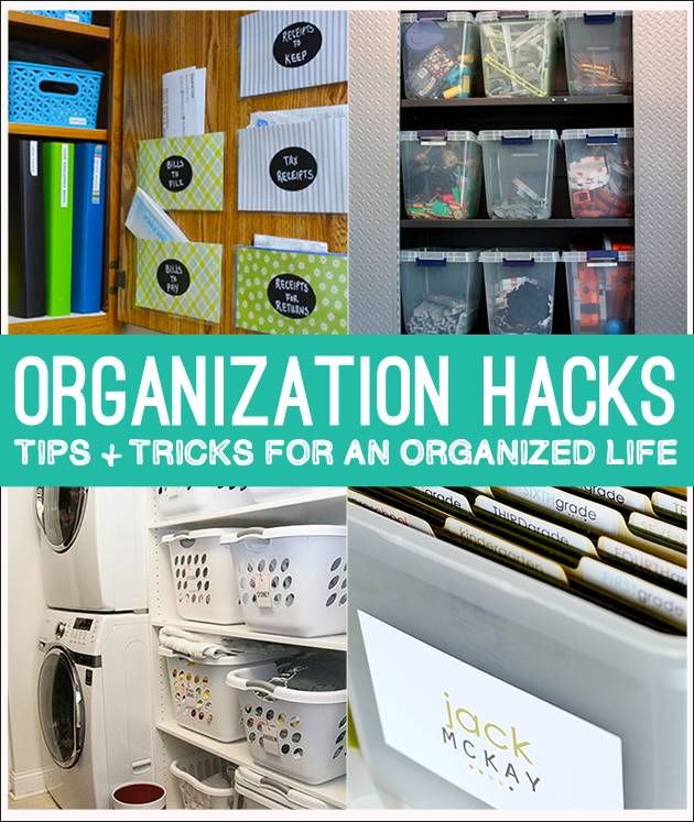 Organization Hacks! Tips and tricks to an organized life via www.thirtyhandmadedays.com