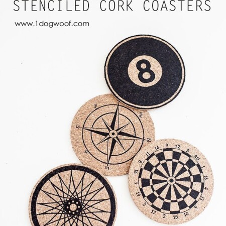 Round Cork Coaster Tutorial featured on the Party Bunch