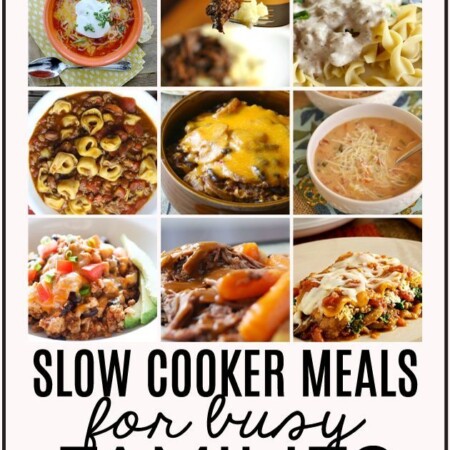 Slow Cooker Meals for busy families - a round up full of ideas to make crazy days easier. Compiled by www.thirtyhandmadedays.com