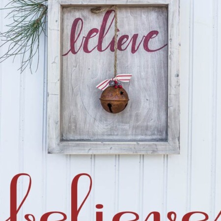 Amazing DIY Believe Rustic Christmas Art gift idea for Bake Craft Sew