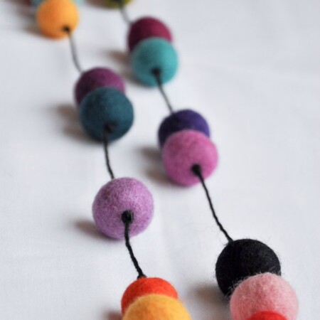 How to make a felt ball statement necklace from Sarah of Bombshell Bling