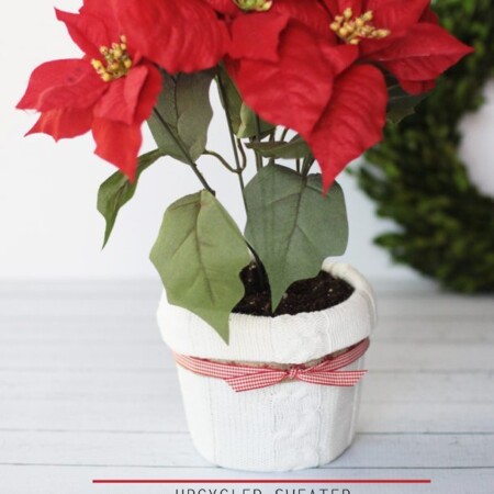 Upcycled Sweater Christmas Flower Pot Cover from Landeelu for Bake Craft Sew Series