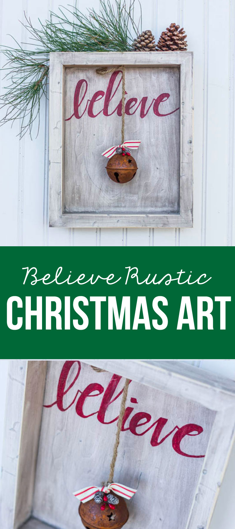 DIY Believe Sign to make for Christmas! www.thirtyhandmadedays.com
