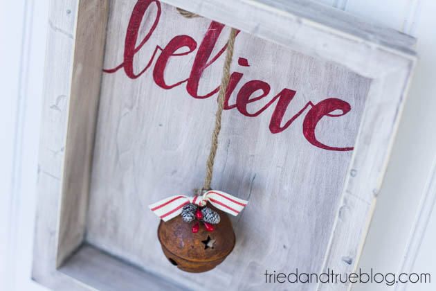 DIY Believe Sign to make for Christmas! www.thirtyhandmadedays.com