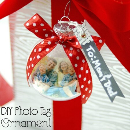 Adorable and easy to make Photo Ornaments from Michele of the Scrap Shoppe for Bake Craft Sew series