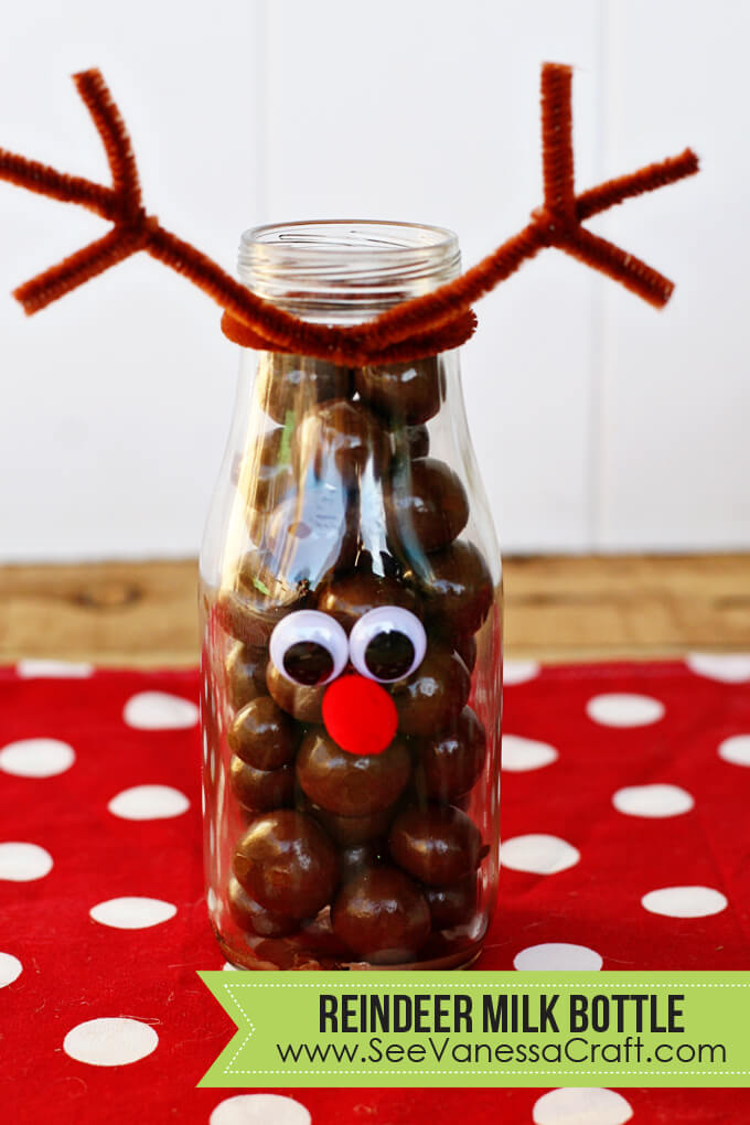 Reindeer Milk Bottle - cute treat idea for Christmas