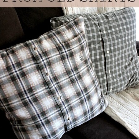 Turn old shirts into pillows! Featured at the Party Bunch