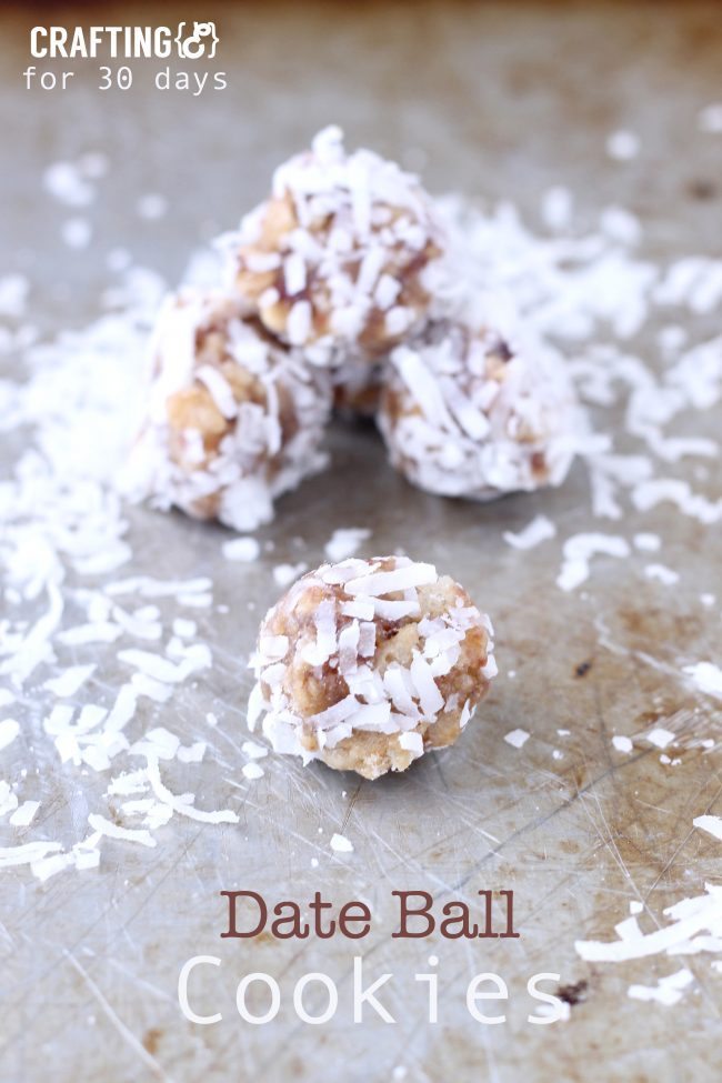 Delicious Date Ball Cookie Recipe from Crafting E 