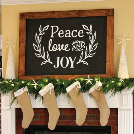 Faux Christmas Chalkboard Art