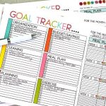 Printable Goal Trackers - sheets to help you track your goals for the new year. Or any time of year! Featuring weekly and monthly, blank and with titles. From Thirty Handmade Days.