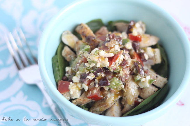 Greek Chicken Salad with Greek Salsa