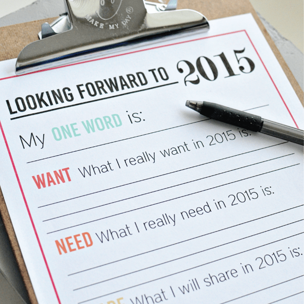 New Year's Resolutions for YOU - free printable for the new year | Thirty Handmade Days