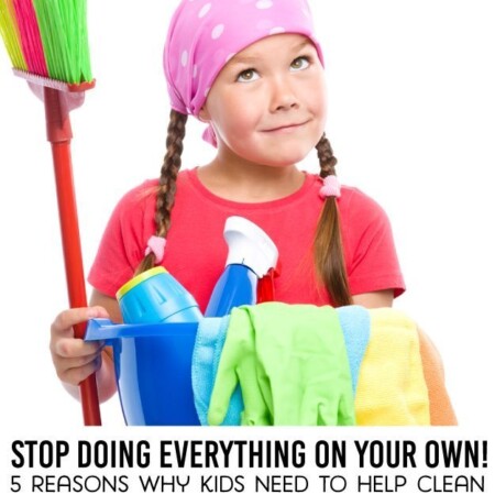 5 Reasons Why Kids Need to Help Clean! With printable chores by age. www.thirtyhandmadedays.com