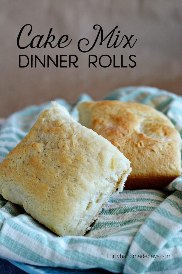 A fun recipe to try - Cake Box Dinner Rolls from www.thirtyhandmadedays.com