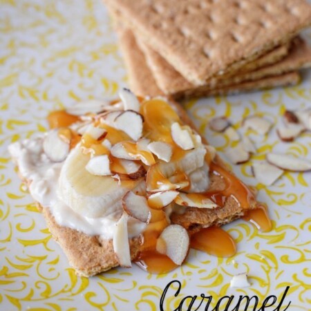 Caramel Banana Grahams- a tasty lower calorie treat!