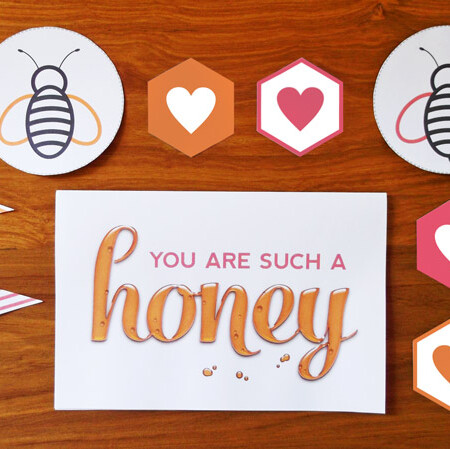 Honey printable featured at the Party Bunch