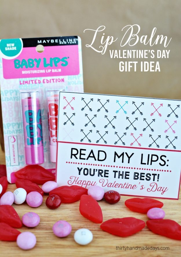 Lip Balm Valentine Printables @michellepaigeblogs.com Adorable Printable Lip Balm Valentine's Day Gift Idea