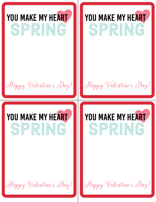 Printable Slinky Valentine 