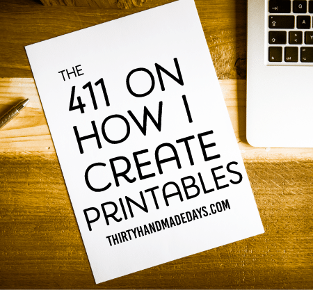 the 411 on How I Create Printables from www.thirtyhandmadedays.com