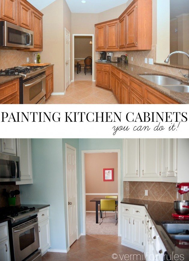 How To Paint Wood Kitchen Cabinets With White Paint Kitchn