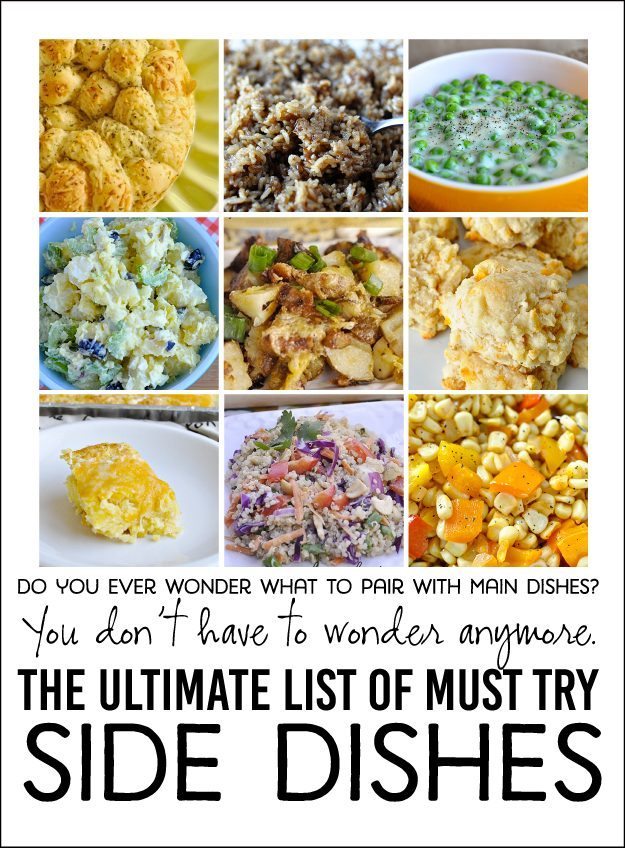 the Ultimate List of Side Dishes: don't 