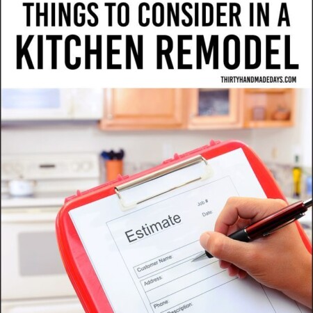 Five Things to Consider in a Kitchen Remodel www.thirtyhandmadedays.com