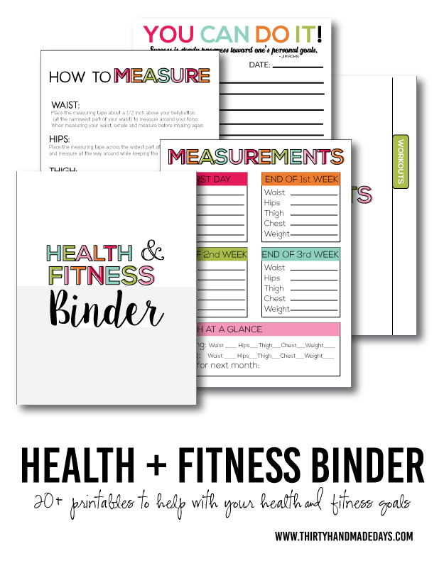 Free Fitness Binder Printables