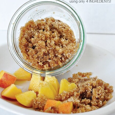 Brown Sugar Peach Body Scrub using only 4 ingredients