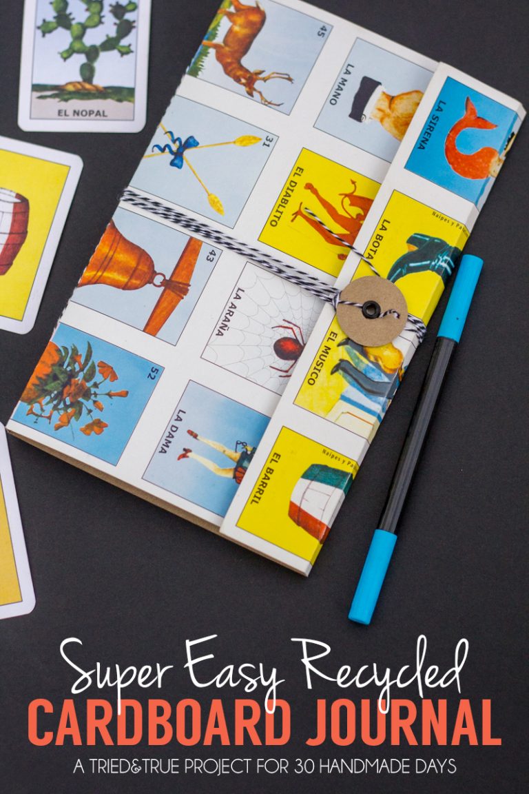 Easy Recycled Cardboard Journal