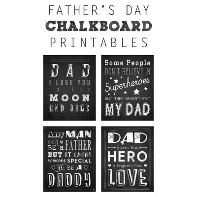 Father's Day Chalkboard Printables