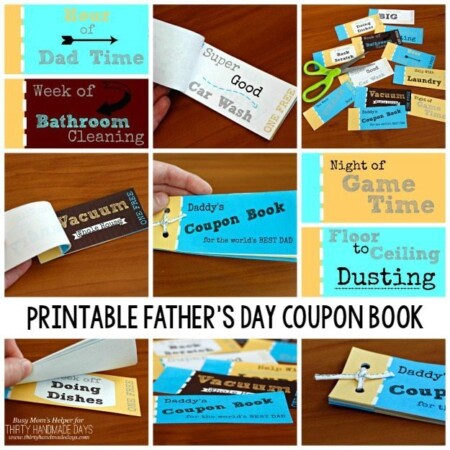 Printable Father's Day Coupon Book / by BusyMomsHelper.com for ThirtyHandmadeDays.com